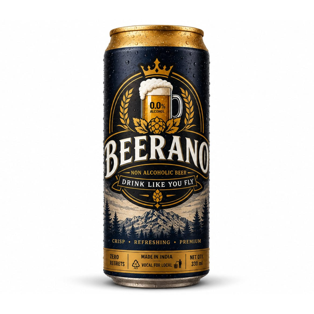 Beerano Non Alcoholic Beer Can